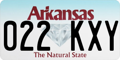 AR license plate 022KXY