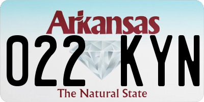 AR license plate 022KYN