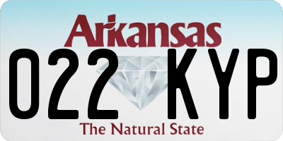AR license plate 022KYP