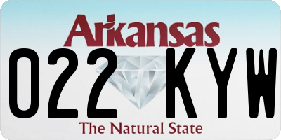 AR license plate 022KYW