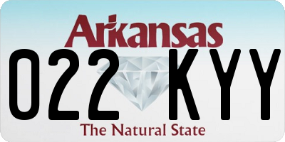 AR license plate 022KYY