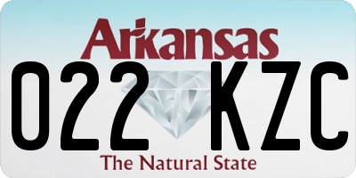 AR license plate 022KZC