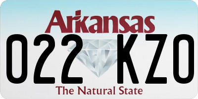 AR license plate 022KZO