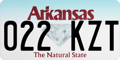AR license plate 022KZT