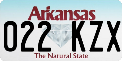AR license plate 022KZX