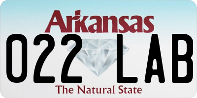 AR license plate 022LAB