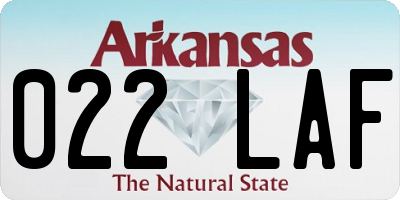 AR license plate 022LAF