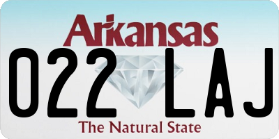 AR license plate 022LAJ