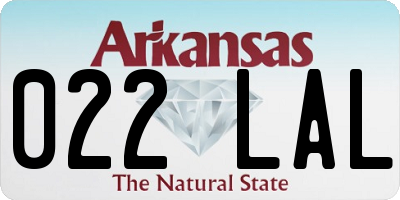 AR license plate 022LAL