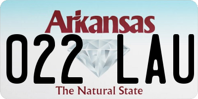 AR license plate 022LAU