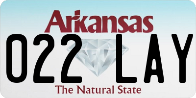 AR license plate 022LAY