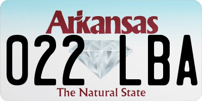AR license plate 022LBA