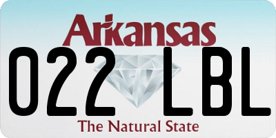AR license plate 022LBL