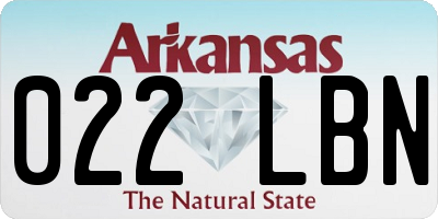 AR license plate 022LBN