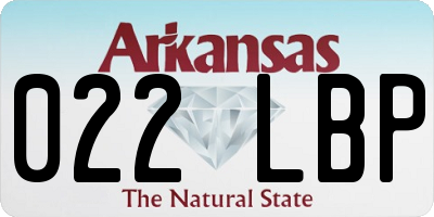 AR license plate 022LBP