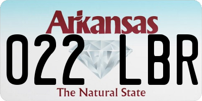 AR license plate 022LBR