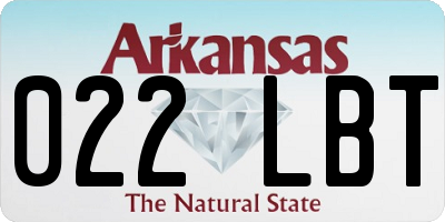 AR license plate 022LBT