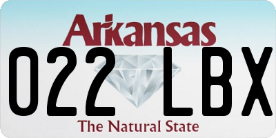 AR license plate 022LBX