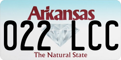 AR license plate 022LCC