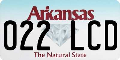 AR license plate 022LCD
