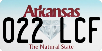 AR license plate 022LCF