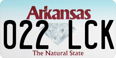 AR license plate 022LCK