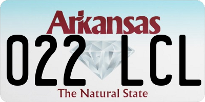 AR license plate 022LCL