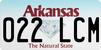 AR license plate 022LCM