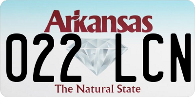 AR license plate 022LCN
