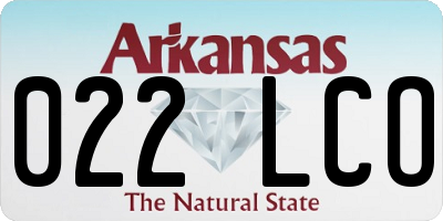 AR license plate 022LCO