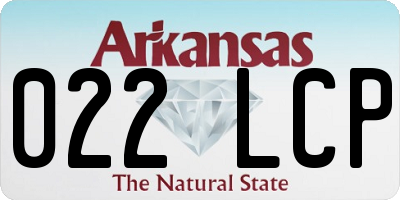 AR license plate 022LCP