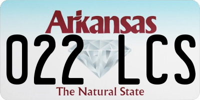 AR license plate 022LCS