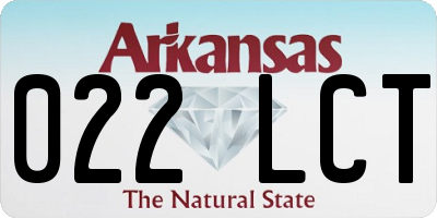 AR license plate 022LCT