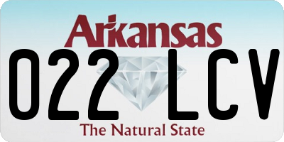 AR license plate 022LCV