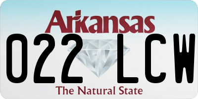 AR license plate 022LCW