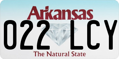 AR license plate 022LCY