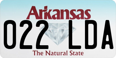 AR license plate 022LDA