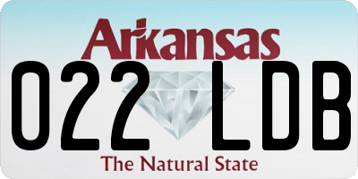 AR license plate 022LDB