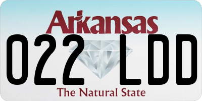 AR license plate 022LDD