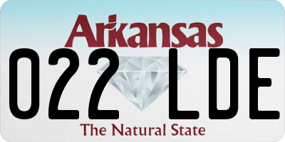 AR license plate 022LDE