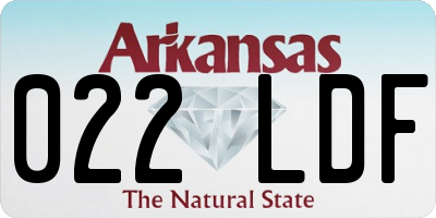AR license plate 022LDF