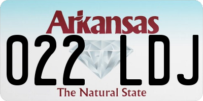 AR license plate 022LDJ