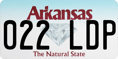 AR license plate 022LDP