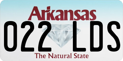 AR license plate 022LDS