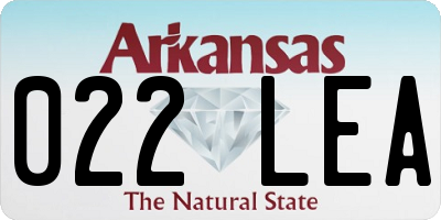 AR license plate 022LEA