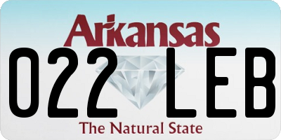 AR license plate 022LEB