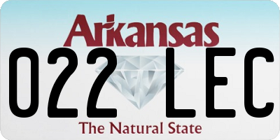 AR license plate 022LEC
