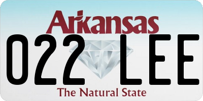 AR license plate 022LEE
