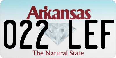 AR license plate 022LEF