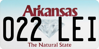AR license plate 022LEI